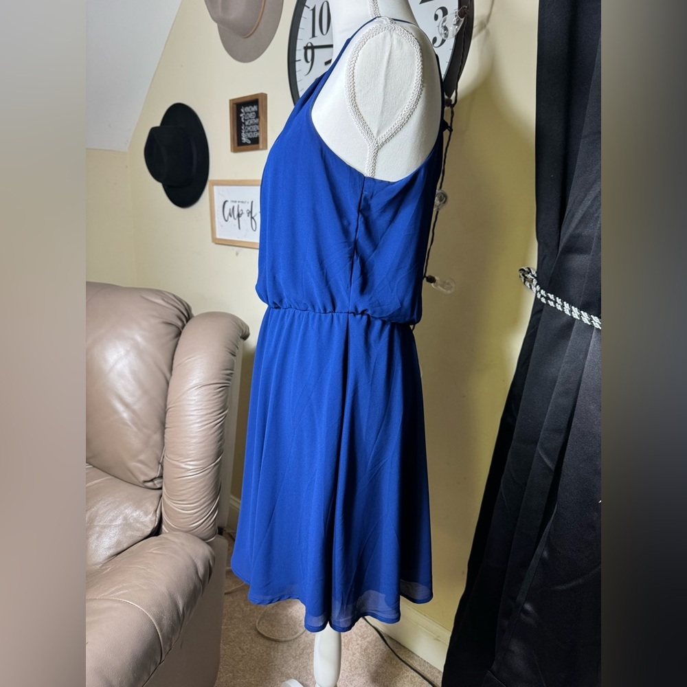 Blue Rain Elegant Blue Women's Dress - Picture 5 of 9